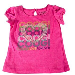 Coogie Infant Size 12M Pink Short Sleeve T-shirt Top Sequins